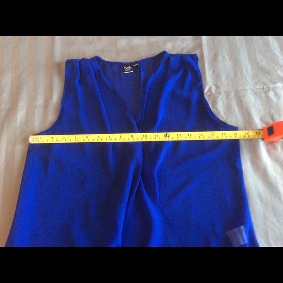 Twik Royal Blue Semi-sheer Blouse - Picture 6 of 8